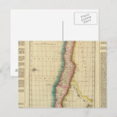 Postale Carte Du Chili (Devant / Derrière)