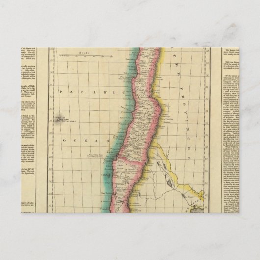 Postale Carte Du Chili (Devant)