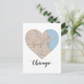 Postale Carte du coeur de Chicago (Debout devant)