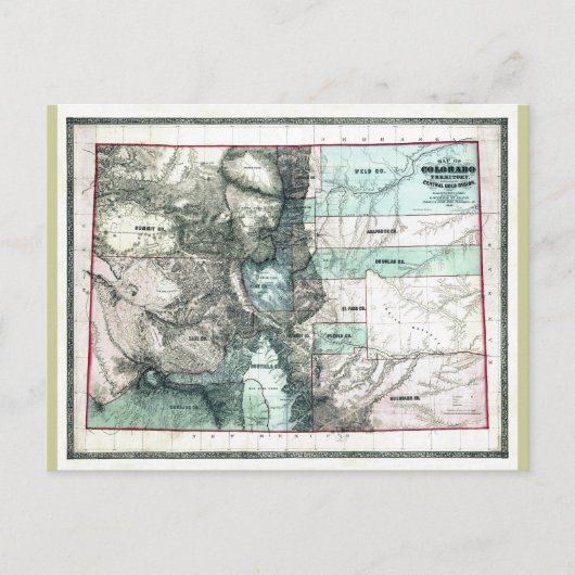 Postale Carte du Colorado 1862 (Devant)