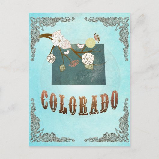 Postale Carte Du Colorado Avec De Beaux Oiseaux (Devant)