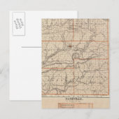 Postale Carte du comté Brown avec plan de Nashville (Devant / Derrière)