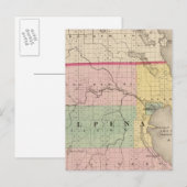 Postale Carte du comté d'Alpena, Michigan (Devant / Derrière)