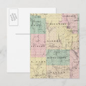 Postale Carte du comté de Barron, État du Wisconsin (Devant / Derrière)
