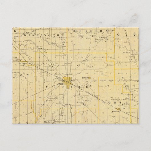 Postale Carte du comté de Boone (Devant)