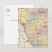 Postale Carte du comté de Buffalo et village d'Alma (Devant / Derrière)