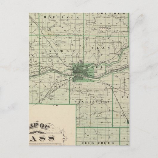 Postale Carte du comté de Cass (Devant)