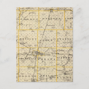 Postale Carte du comté de Champaign