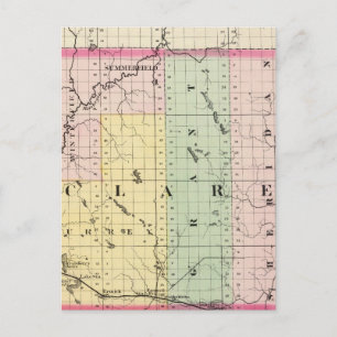 Postale Carte du comté de Clare, Michigan