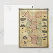 Postale Carte du comté de Clermont Ohio (1857) (Devant / Derrière)