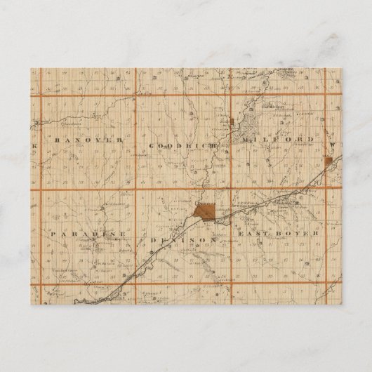 Postale Carte du comté de Crawford, État de l'Iowa (Devant)