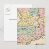 Postale Carte du comté de Crawford, État du Wisconsin (Devant / Derrière)