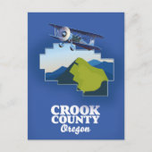 Postale Carte du comté de Crook en Oregon (Devant)