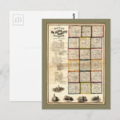 Postale Carte du comté de De Kalb, Illinois (1860) (Devant / Derrière)