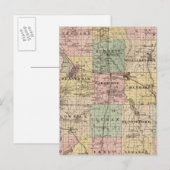 Postale Carte du comté de Dodge, État du Wisconsin (Devant / Derrière)