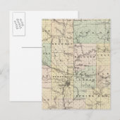 Postale Carte du comté de Dunn, État du Wisconsin (Devant / Derrière)