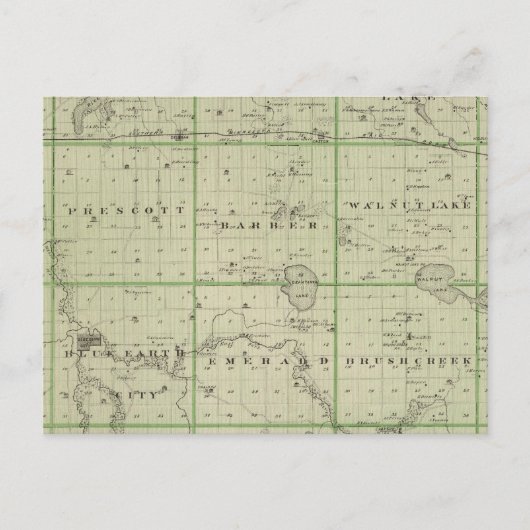 Postale Carte du comté de Faribault, Minnesota (Devant)