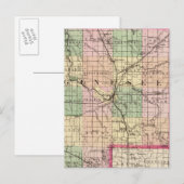 Postale Carte du comté de Genesee, Michigan (Devant / Derrière)