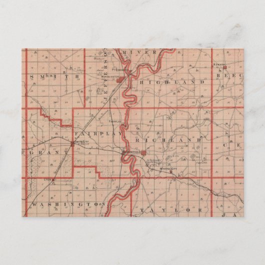 Postale Carte du comté de Greene (Devant)