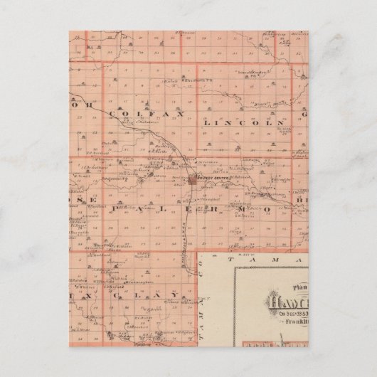 Postale Carte du comté de Grundy, État de l'Iowa (Devant)