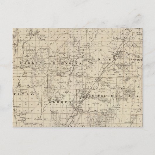 Postale Carte du comté de Harrison, État de l'Iowa (Devant)