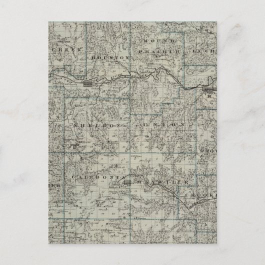 Postale Carte du comté de Houston, Minnesota (Devant)