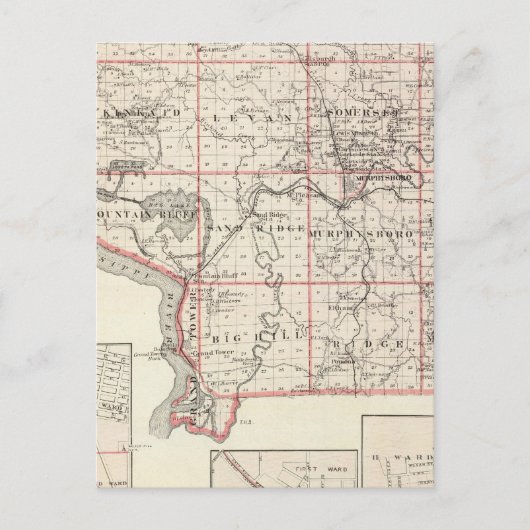 Postale Carte du comté de Jackson, Grand Tower (Devant)