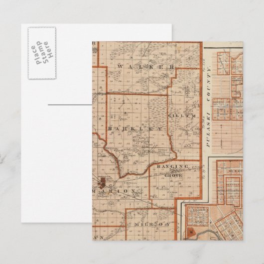 Postale Carte du comté de Jasper (Devant / Derrière)