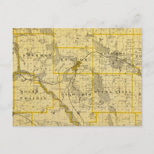 Postale Carte du comté de Jasper, État de l'Iowa (Devant)
