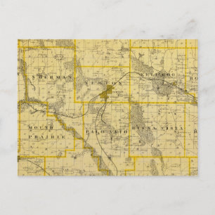 Postale Carte du comté de Jasper, État de l'Iowa
