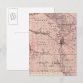 Postale Carte du comté de Johnson, État de l'Iowa (Devant / Derrière)
