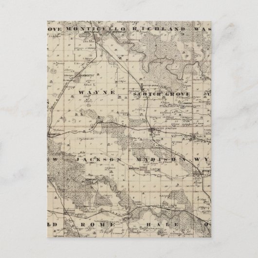 Postale Carte du comté de Jones, État de l'Iowa (Devant)