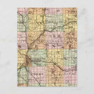 Postale Carte du comté de Kent, Michigan