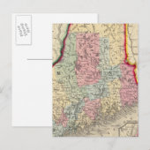 Postale Carte Du Comté De L'État Du Maine (Devant / Derrière)