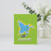 Postale Carte du comté de Lough Key Roscommon, Irlande (Debout devant)