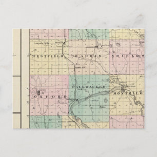 Postale Carte du comté de Marquette et Westfield