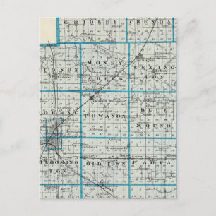 Postale Carte du comté de McLean et du Roy