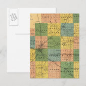 Postale Carte du comté de McLean, Illinois 1886 (Devant / Derrière)