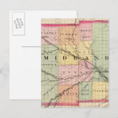 Postale Carte du comté de Midland, Michigan (Devant / Derrière)