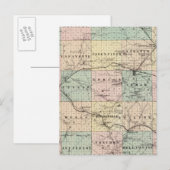 Postale Carte du comté de Monroe, État du Wisconsin (Devant / Derrière)