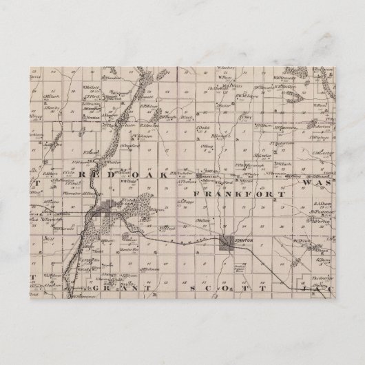 Postale Carte du comté de Montgomery, État de l'Iowa (Devant)