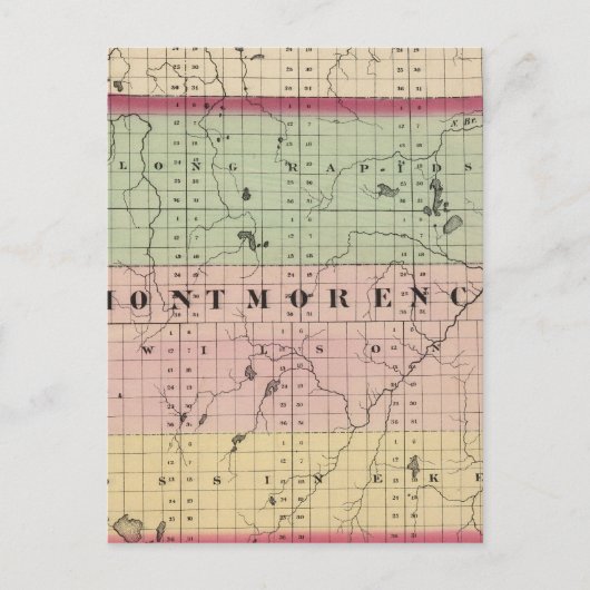 Postale Carte du comté de Montmorency, Michigan (Devant)