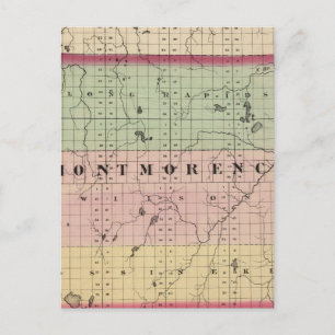 Postale Carte du comté de Montmorency, Michigan