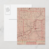 Postale Carte du comté de Morgan avec Mooresville (Devant / Derrière)