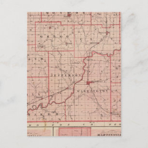 Postale Carte du comté de Morgan avec Mooresville