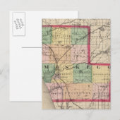 Postale Carte du comté de Muskegon, Michigan (Devant / Derrière)