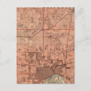 Postale Carte du comté de Ramsey, Minnesota