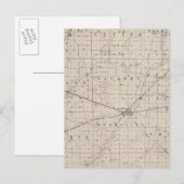 Postale Carte du comté de Rush (Devant / Derrière)