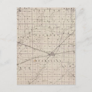 Postale Carte du comté de Rush