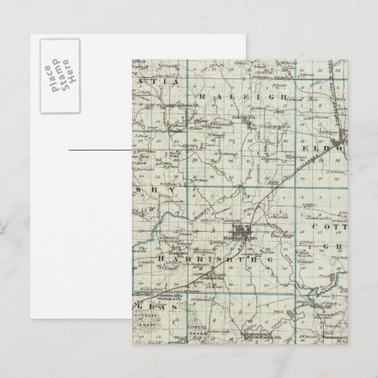 Postale Carte du comté de Saline (Devant / Derrière)